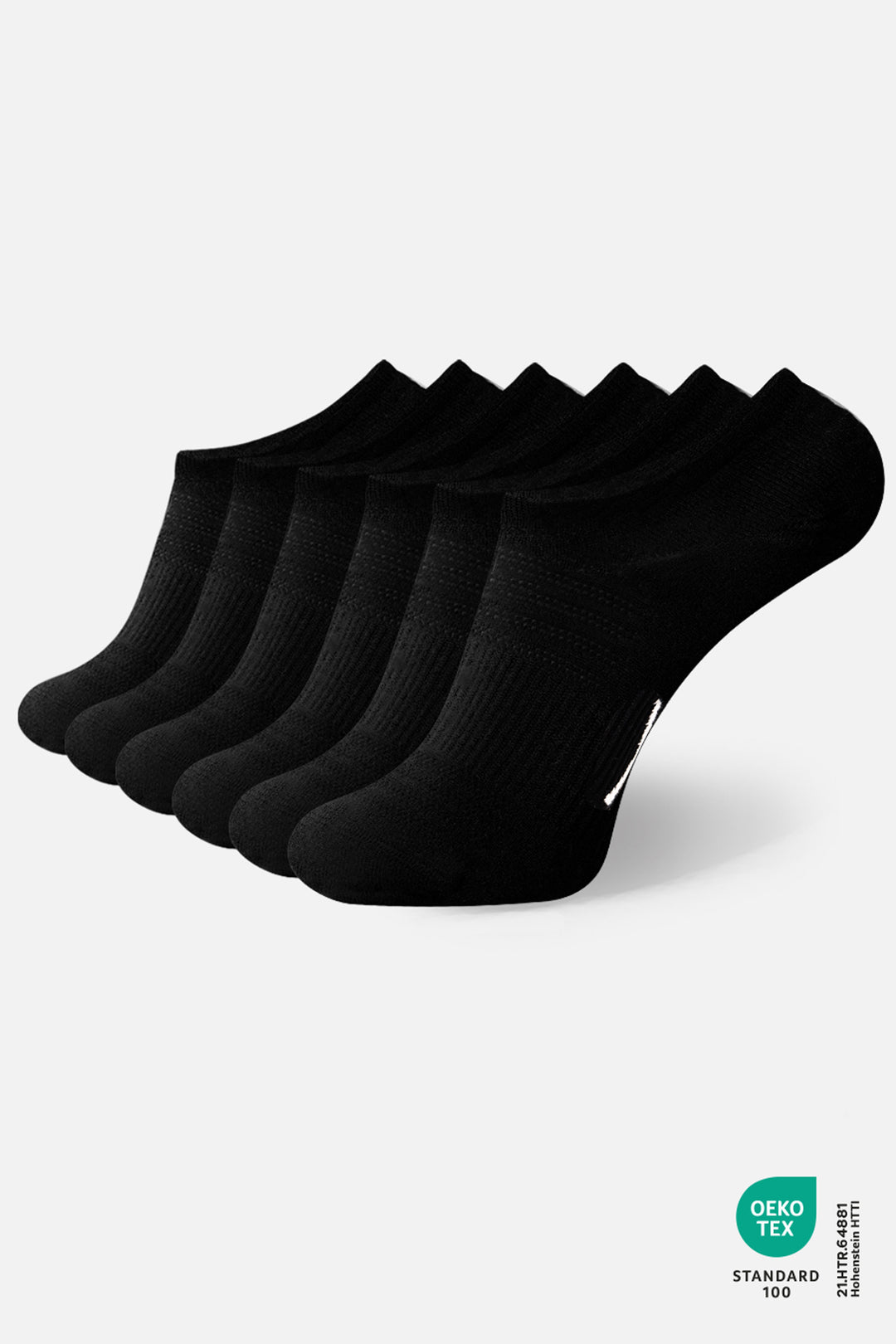 DIXXSON Füssling Invisible Socken - 6er Pack - schwarz