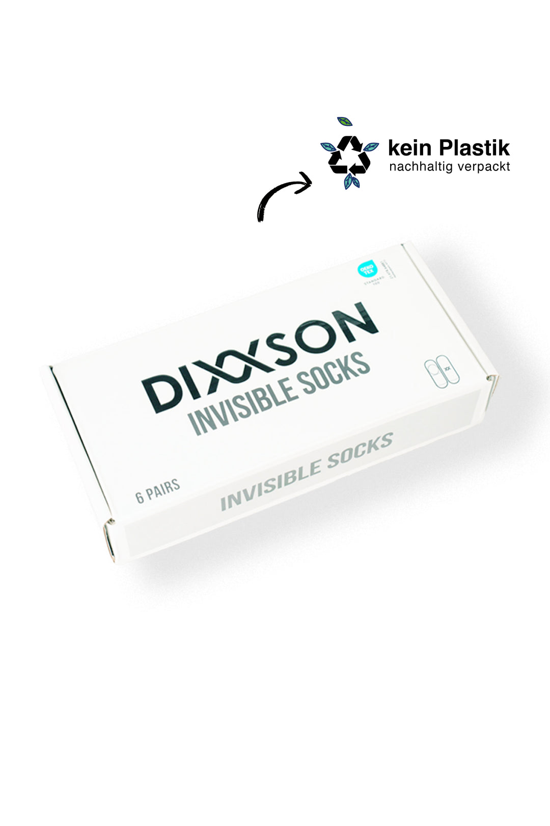 DIXXSON Invisible Socken - Umweltfreundliche Verpackung - kein Plastik