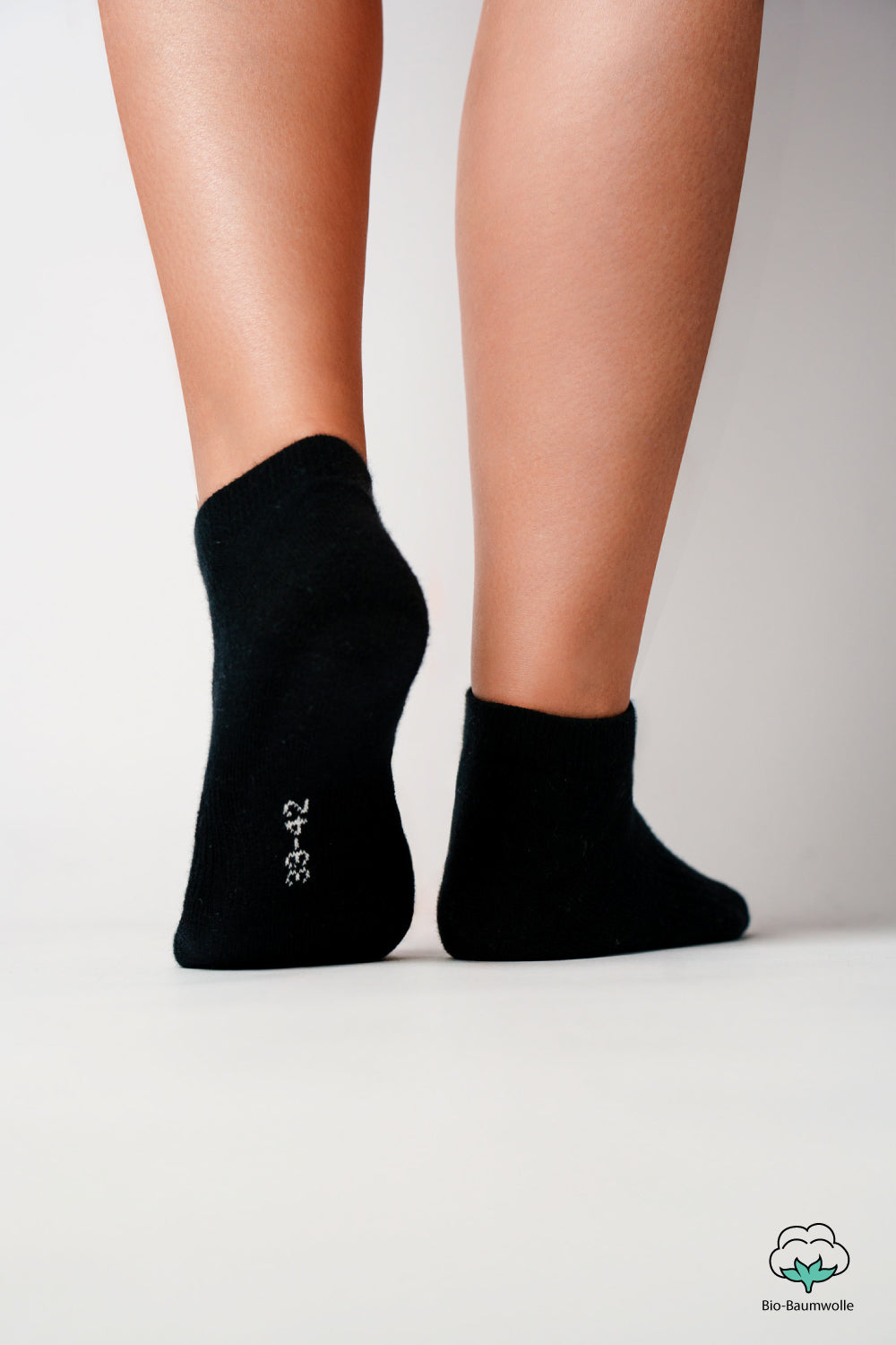 DIXXSON Sneaker Socken - schwarz - Unisex für Damen und Herren - Ansicht von hinten