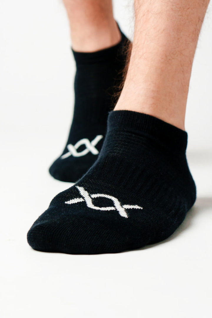 DIXXSON Sneaker Socken - schwarz - atmungsaktiv - Bio Baumwolle