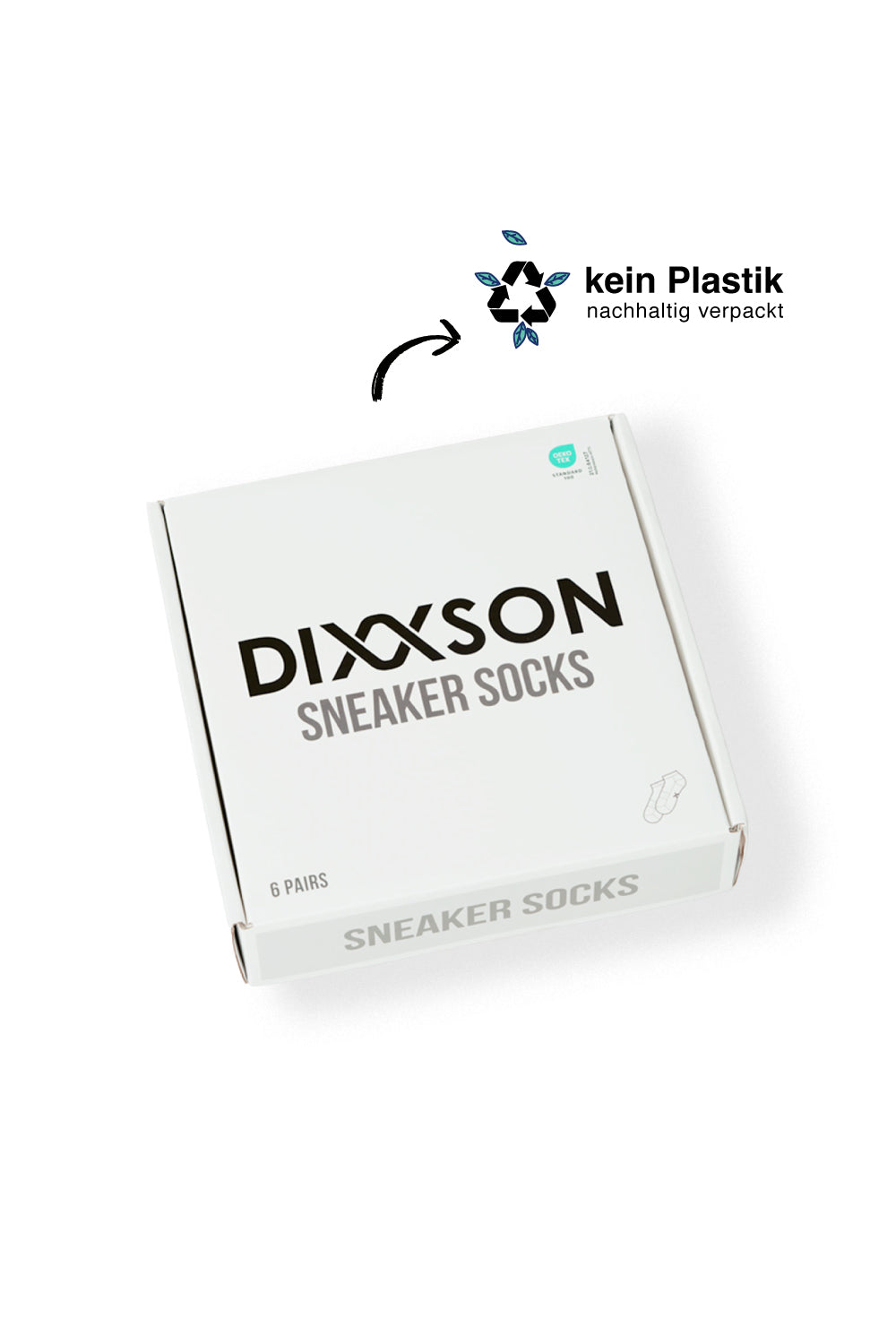 DIXXSON Sneaker Socken - Umweltfreundliche Verpackung - kein Plastik