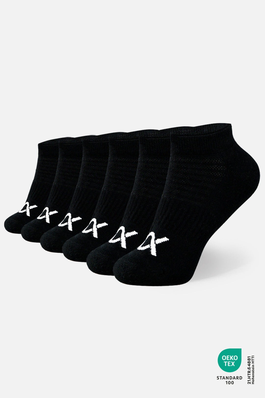 DIXXSON Sneaker Socken - schwarz - 6er Pack - Unisex für Damen und Herren