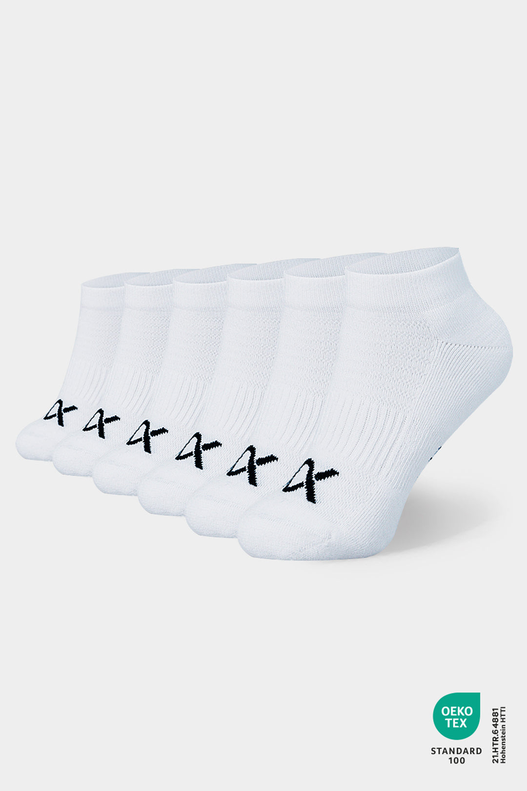 DIXXSON Sneaker Socken - weiß - 6er Pack - Unisex für Damen und Herren