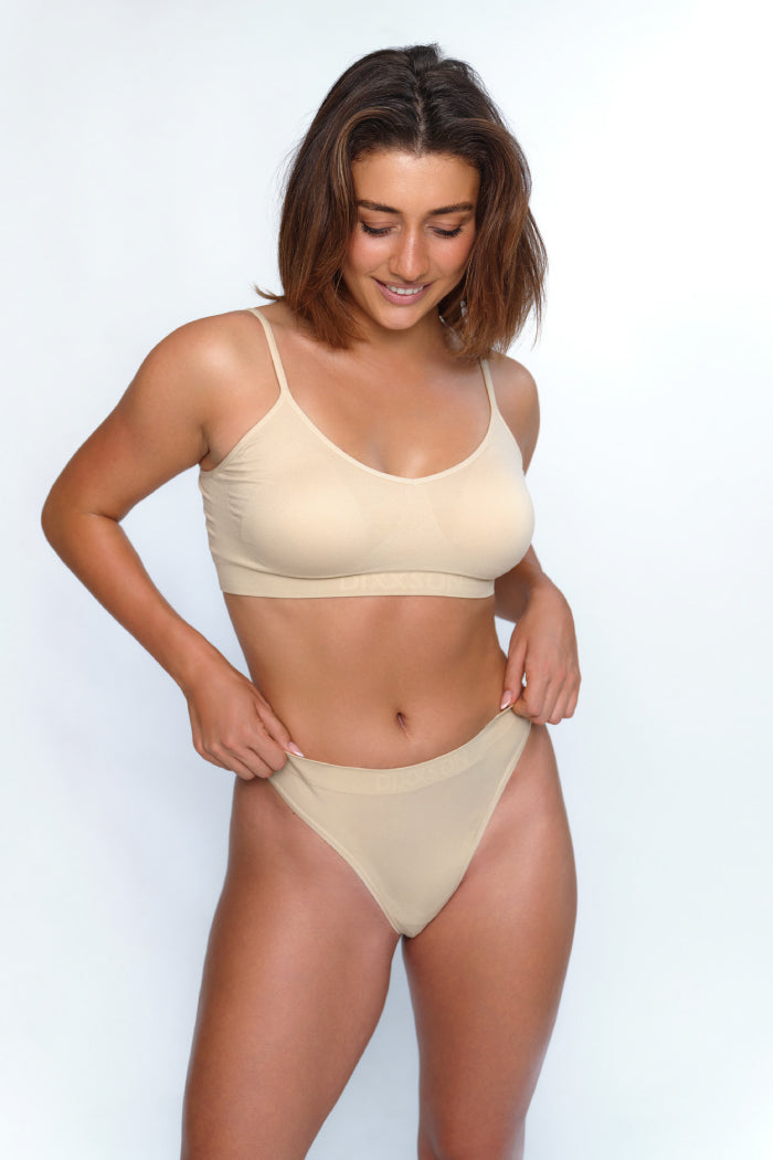 COMFY | BRALETTE DAMEN 3er PACK | BLACK-BLUEGREY-BEIGE